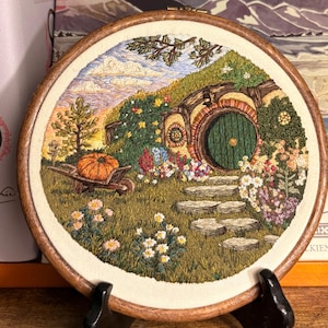 Sunset Hobbit Hole Embroidery Pattern