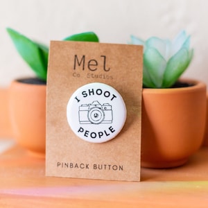 Ich Shoot Menschen Button || 3,2 cm lange Kettelstifte