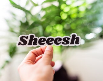 Sheeesh Sticker (funny stickers, laptop stickers, water bottle stickers, tumbler stickers)