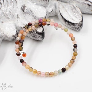 Rainbow Agate Stone Bracelet, Multicolor Stacking Bracelet, Memory Wire Bracelet, Womens Gift, Stocking Stuffer, Natural Multicolor Bangle,