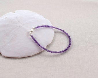 Faceted Purple Amethyst Bracelet