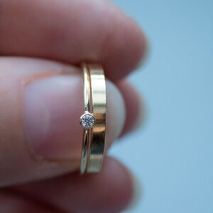 Gold Stacking Ring with CZ| Cubic Zirconia Stacking Ring | 14k Gold Filled Stacking Ring | Dainty Gold Filled Ring | Stackable Thin Rings