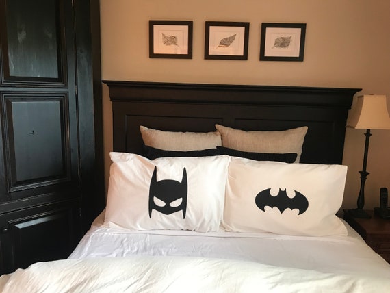 Super Hero Batman Pillow Case Set Nursery Decor Toddler Room Boys Bedroom Gift For Kids
