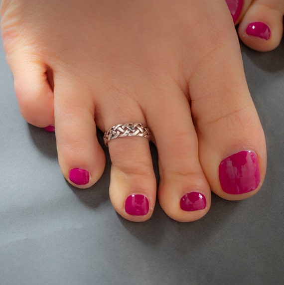 Sterling Silver Coil Toe Rings, Plain Spiral Helix Knuckle Midi