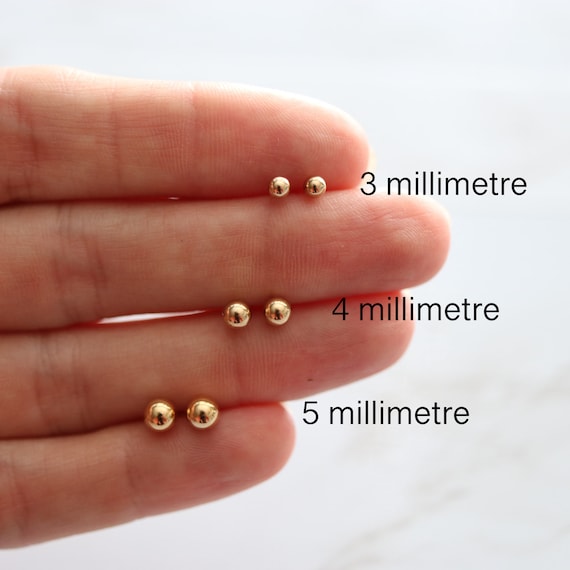 Gold sleeper stud earrings sale