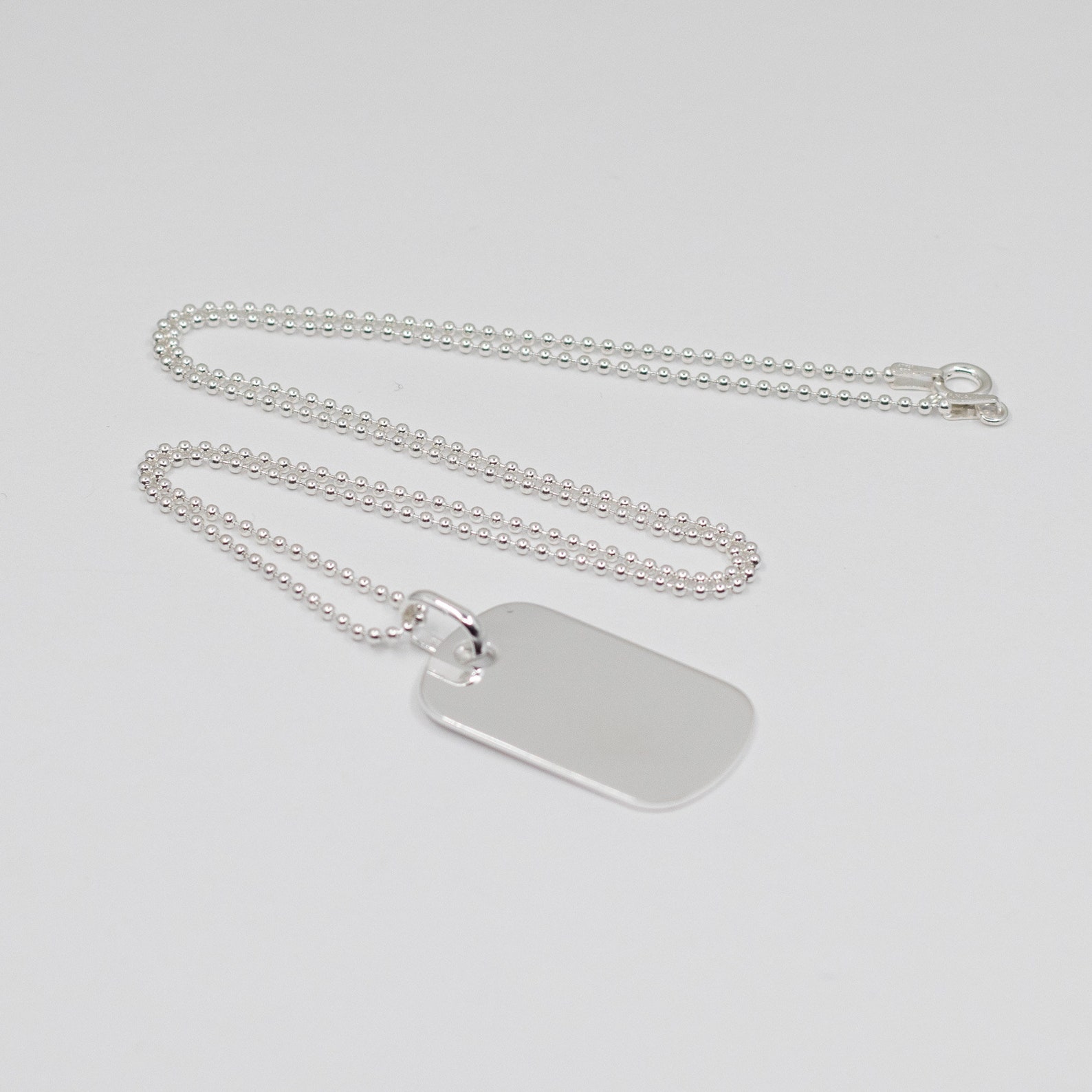 Necklaces for Women Dog Tag Necklace Silver Dog Tag Etsy