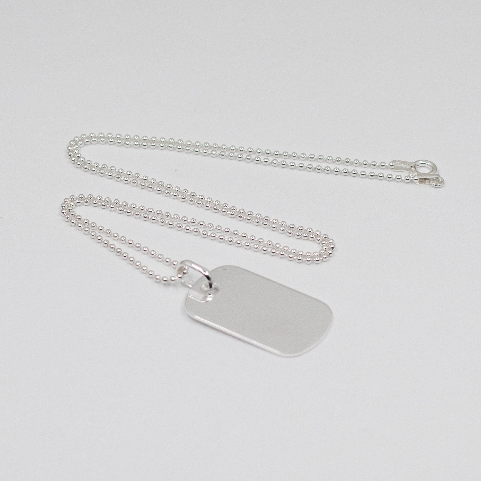 Necklaces for Women Dog Tag Necklace Silver Dog Tag Etsy