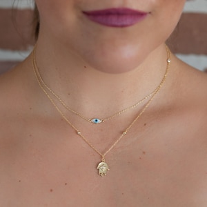 Necklaces for Women | Gold Evil Eye Necklace | Dainty Gold Evil Eye Necklace | Evil Eye Pendant Necklace | Evil Eye Protection Necklaces