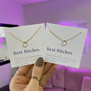 Best Friend Gift, Best Bitches Matching Necklaces, Bestie Matching Necklaces, best friend birthday gift for her