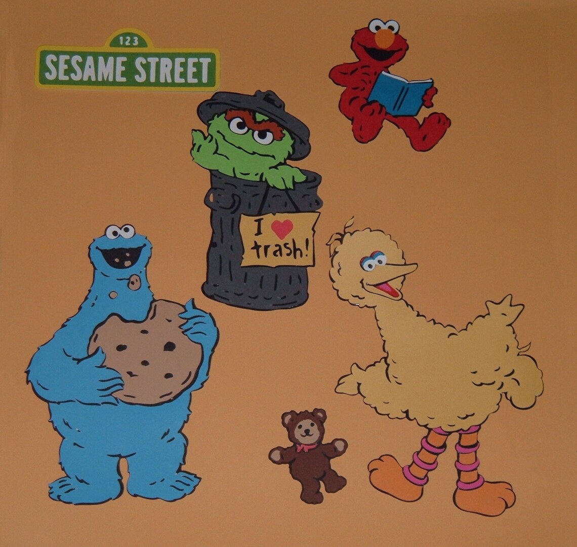 Cricut Scrapbooking Die Cuts sesame Street 2 Etsy