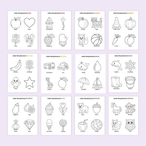 Preschool Color Recognition Worksheets, Learning Colors Activities for ...