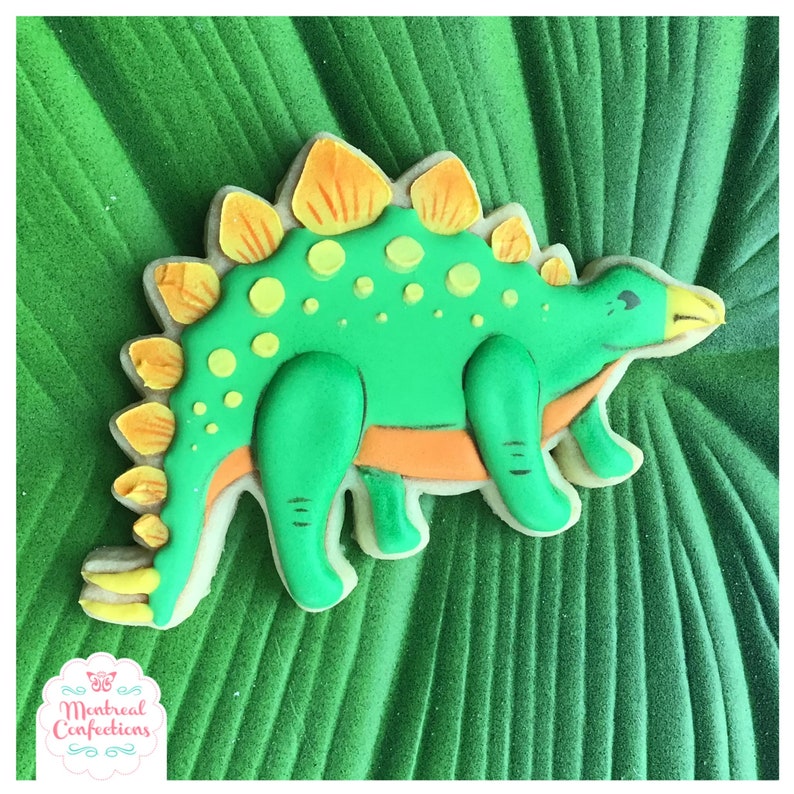 Dinosaur Cookies Cut Your Own Dinosaur Stencil Stegosaurus Etsy