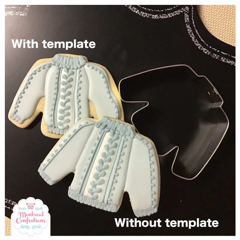 Ugly Sweater Cookies Decorating Template / Guidelines Cut Etsy