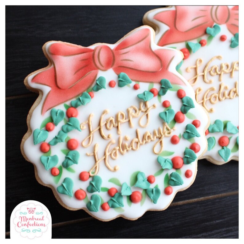 Cut Your Own Wreath Stencil Cookie Decorating Template Etsy