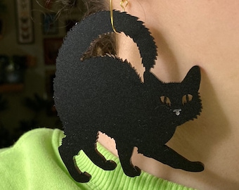 Black Cat Earrings