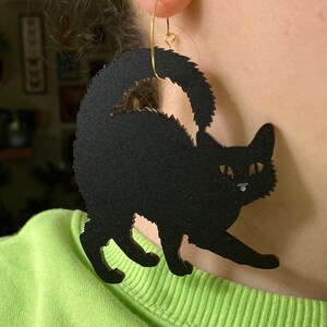 Black Cat Earrings