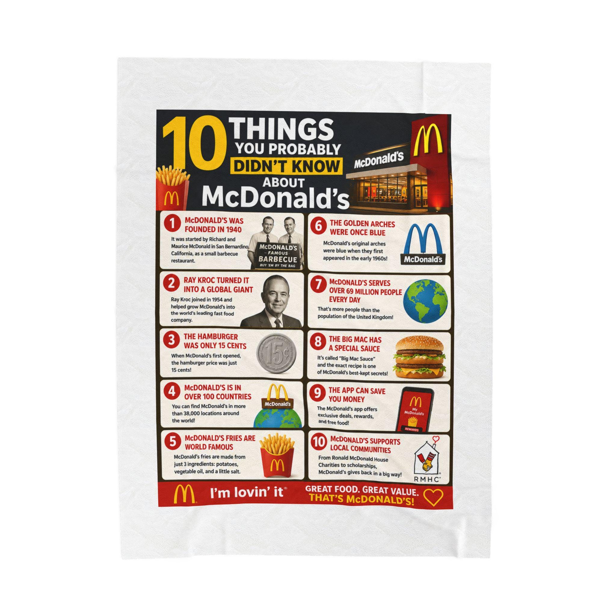 Mcdonald Blanket - Etsy