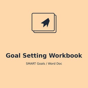 Goal Setting Workbook | SMART Goals Planner Digital Template Word Doc | Vision & Action Plan | Instant Download