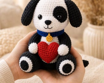 Crochet Dog Pattern PDF | Amigurumi Puppy, Comfort Heart Tutorial (Digital Download)