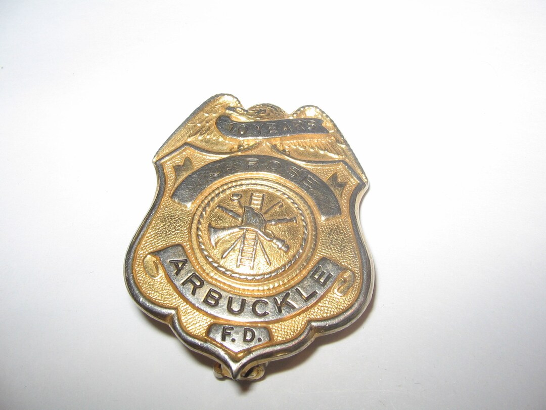 Vintage Fire Department Obsolete Badge Arbuckle California Etsy
