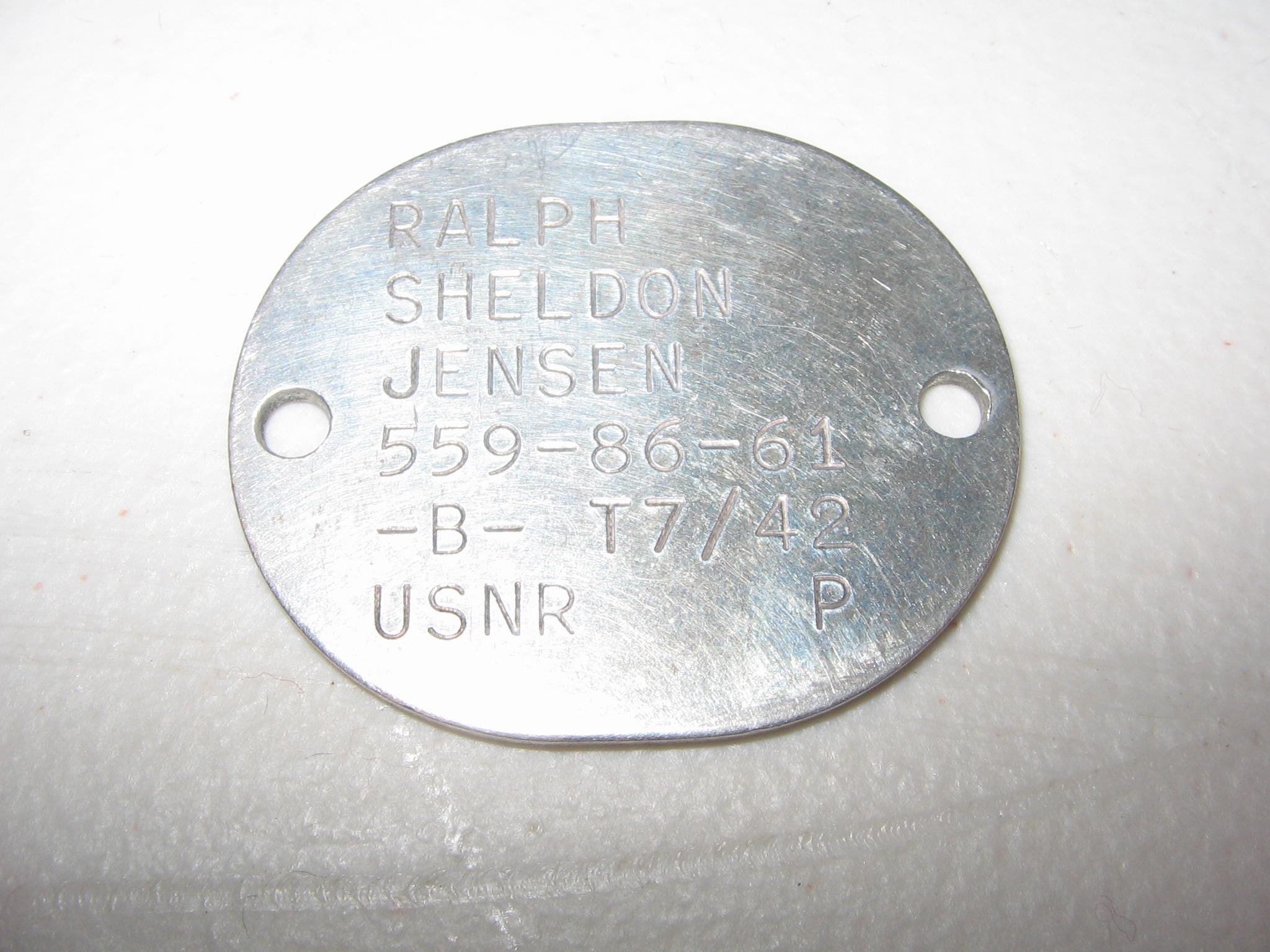 40s WWⅡ ドッグタグus navy 1940s World War II Original Dog Tags Military USN Navy USNR
