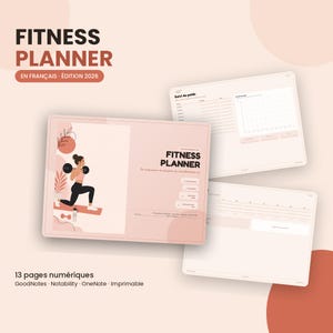 Planner Fitness Numérique Sport, Nutrition & Bien-être, Agenda Digital GoodNotes, Planner iPad Notability