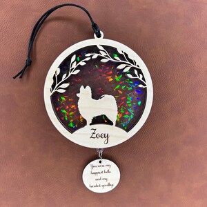 Rainbow Bridge Tribute Suncatcher Dog Memorial Gift for Pet Loss and Grief