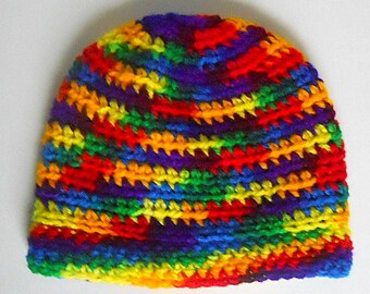 Ready To Ship Newborn To Adult Rainbow Hat Toddler Preteen Girl Cap  Baby Boy Winter Beanie Teen  Fall  Skullcap Ready To Ship