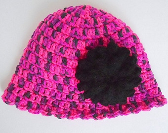 Ready To Ship Matching Baby To Adult Female Mother Daughter Hat Pink Purple Black With Flower Pre Teen Girl Fall Cap Toddler Winter Beanie