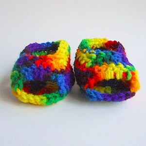 Newborn Boy Rainbow Booties Baby Girl Spring Sandals Infant Children Preemie To 9 Months Summer Clothing Ready To Ship image 5