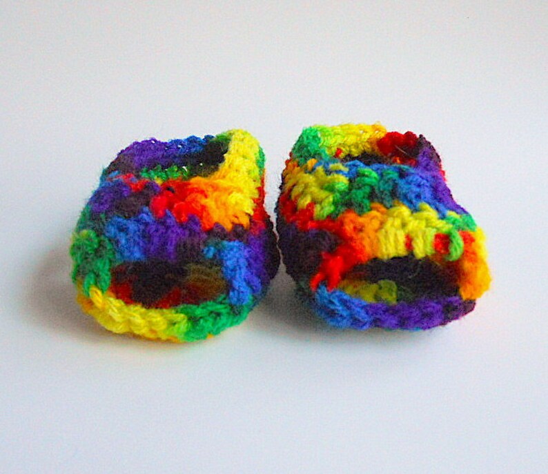 Newborn Boy Rainbow Booties Baby Girl Spring Sandals Infant Children Preemie To 9 Months Summer Clothing Ready To Ship image 5