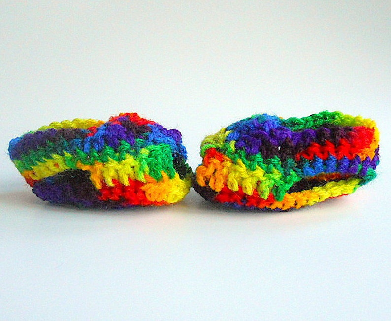 Newborn Boy Rainbow Booties Baby Girl Spring Sandals Infant Children Preemie To 9 Months Summer Clothing Ready To Ship image 3