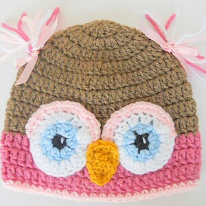 Baby Owl Hat Toddler Girl Brown And Pink Bird Beanie Newborn Infant Boy  Halloween Cap Zoo Animal Photo Prop Ready To Ship