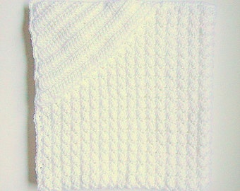 Hooded White Baby  Blanket Newborn Boy Security Travel Afghan Infant Girl Snuggie Preemie Lovey Small Cover Stroller Car Seat Ready To Ship