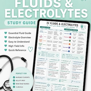 ¡Guía rápida de líquidos y electrolitos intravenosos!