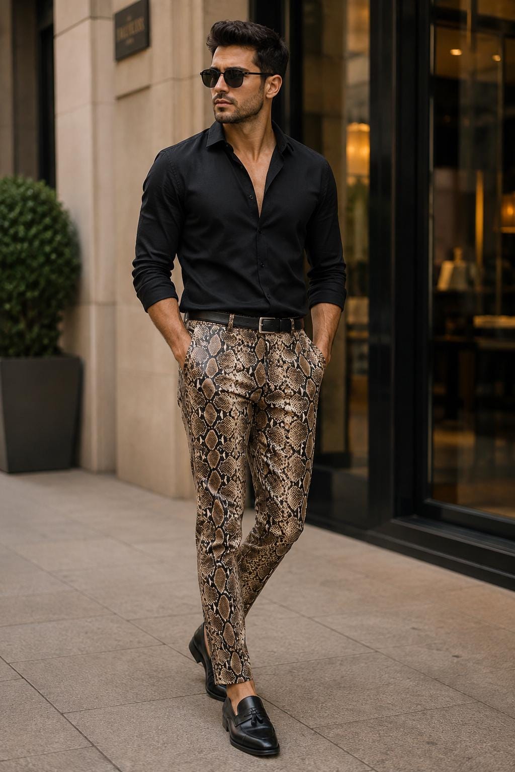 Python Leather Pants - Etsy