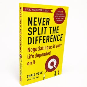 Negotiation Book by Chris Voss | Never Split the Difference | Business, Sales & Emotional Intelligence Guide
