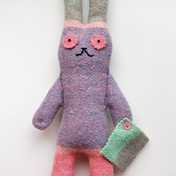 Bunny Rabbit OOAK - Handmade - Upcycled - Art Doll