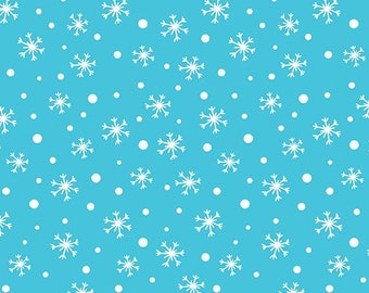 SALE - Snow Place Like Home, Snow Daze aqua 9868-84, by the yard, Benartex, Kanvas Studio, destash, ready to ship, end of bolt EOB