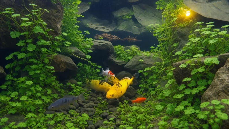 Penningört-växtknippe från Avery's Pond (en knippe stjälkar per beställning) – perfekt nybörjarakvarium och dammväxt bild 2