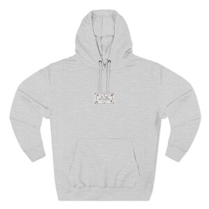 Sunflower Field Patch Three-Panel Fleece Hoodie | small chest floral emblem