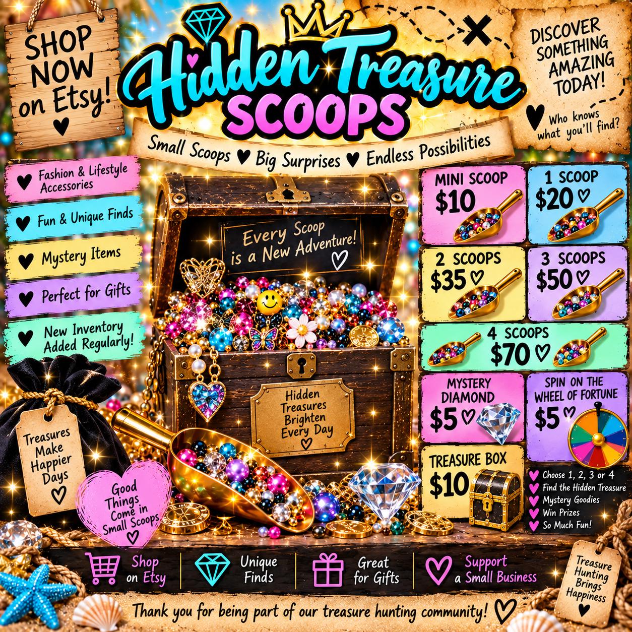 Mystery Scoop Supplies - Etsy