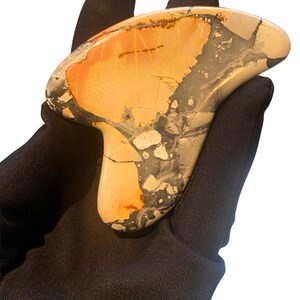 Natural Jasper Massage Tool – Hand Polished Ergonomic Body Stone, Deep Tissue Muscle Scraper