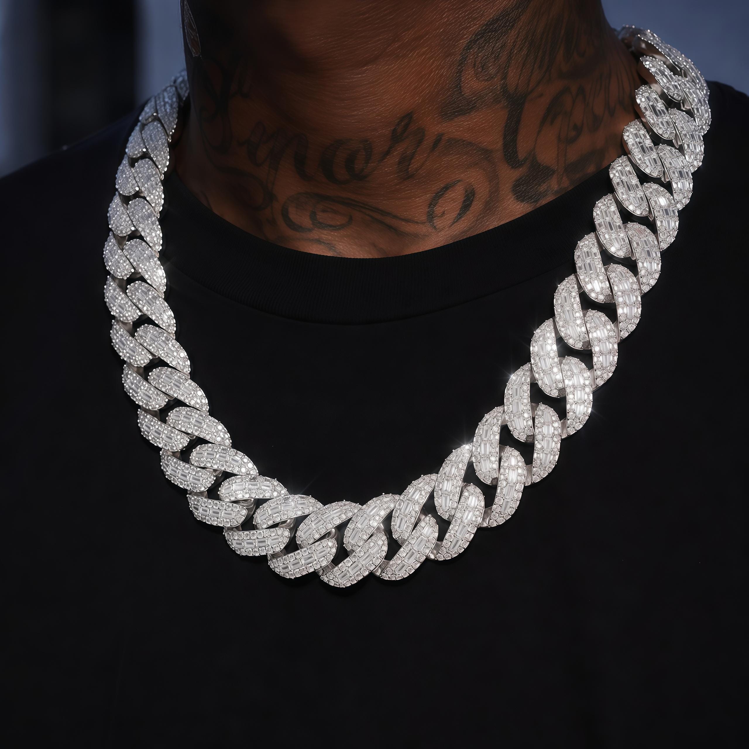 25mm Iced Out Cuban Link Chain - Etsy