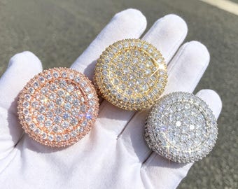 Hip Hop Pave Ring, Micro Pave CZ Band, Ice Out Streetwear Jewelry, Bling Ring for Men, Unisex Stackable Ring, Matching Couple Jewelry