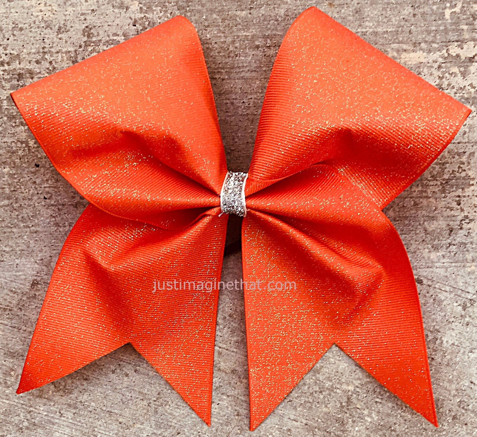 Glitter Ribbon Cheer Bow Choose Color Big Bow 3x7x7 Etsy