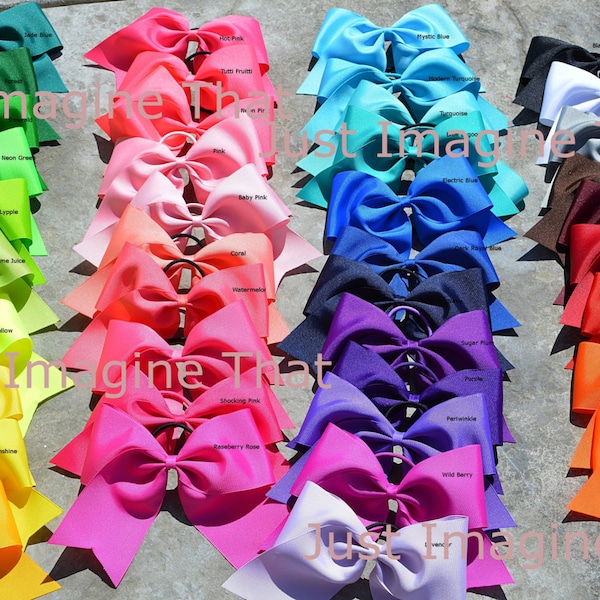 Solid Cheer Bow - 3"x7"x7" Texas Sized -One in Your Color Choice