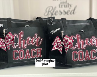 Cheer Coach Bag w/Keychain Bow Customizable