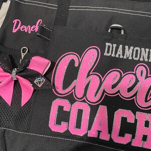Cheer Coach Bag w/Optional Keychain Bow Customizable image 14