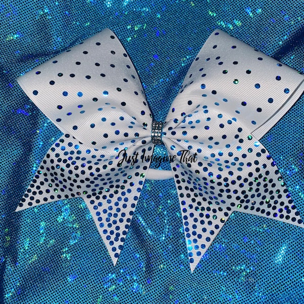 Spangle Cheer Bow Glitzy Shiny Rhinestone Look - Your Color Choice